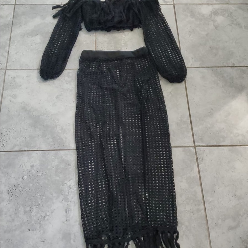 WOMEN'S SEXY 2 PIECE OUTFITS SOLID - Picture 2 of 2